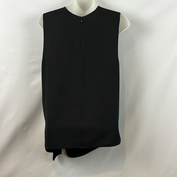 Babaton Hopkins Asymmetrical Sleeveless Black Blouse Tie-front Top Size M - Picture 9 of 13